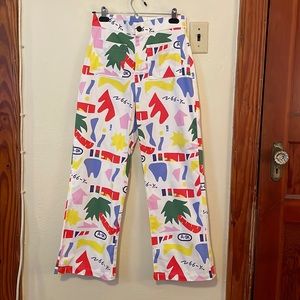 Nooworks AOK Print Pants NWT